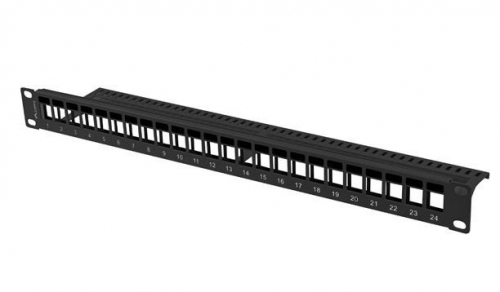 Lanberg Patch Panel 24 ports 1U 19 inch blank black to keystone modules