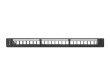 Lanberg Patch panel 24 ports 1U 19 inch blank black with organizer to keystone modules