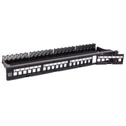 24p Keystone UTP Patch Panel with 4 removable sections of 6 ports each