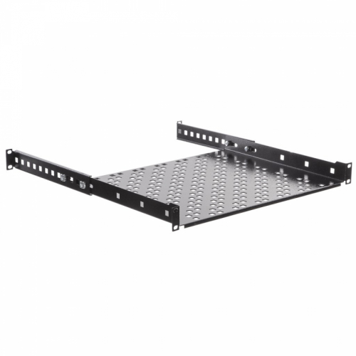 Netrack Equipment Shelf 19'', 1U/350mm, Brackets, Black