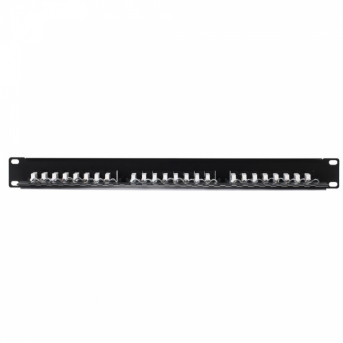 Patch panel 19'' Netrack 24-porty kat. 6 UTP,  z półką