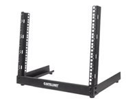 INTELLINET 19inch Open Frame Rack 8 U Desktop Open Frame Rack Flatpacked Black