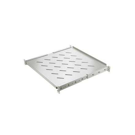 SOMI Networks | Depth Adjustable Telescopic Shelf for Cabinet Depths 600, 800 | 1U-45-G-Slide | Gray | 1U fixed on four 19” mounting profiles; Max load 50kg | Depth: 45 cm 1U-45-G-Slide