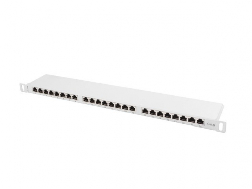 Lanberg Patch Panel 24 Port 0.5U Cat.6 gray shield