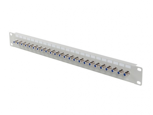 Lanberg Patch panel 24 ports 19 inches Type F grey