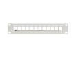 Lanberg Patch Panel 12 Port 1U 10 inch FTP with organizer for keystone modules, gray
