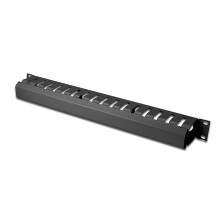 Digitus | 1U cable management cage detachable rear plate | DN-97617 | Black | For installation on the 483 mm (19“) profile rails DN-97617