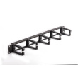 SOMI Networks | 19“ Cable Management Bar with 5pcs Plastc Rings | CMB-02 | Black | Ring Diameter 45x70mm; Holes in the Panel CMB-02