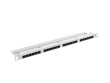 LANBERG PATCH PANEL 24 PORT 0.5U CAT.6 UTP GRAY