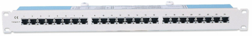 Intellinet Patch Panel, Cat5e, FTP, 24 Port, 1U, Beige/Grey