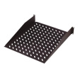 Digitus | 2U Fixed Shelf for Racks | DN-19 TRAY-2-SW | Black | Perfect for storage of components which are not 483 mm (19”) suitable. Slim design which takes space of 2 height units. Easy and quick to mount or dismount. Dimensions 88x482x349 mm, up to 25