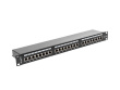 Lanberg Patch Panel 24 Port 1U Cat.5E black shield