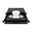 Qoltec 54480 Fiber optic switch board on sliding ODF rail | 24 ports | SC / SX