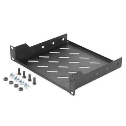 Digitus | 1U fixed shelf | DN-10-TRAY-2-B | Black | Perfect for storage of components which are not 254 mm (10