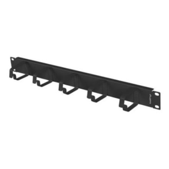 Lanberg 19'' cable management 5 rings - type B 1U, black | Lanberg AK-1701-B