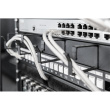 Digitus | Cable Management Panel | DN-97602 | Black | 5x cable management ring (HxD: 40x60 mm). The Cable Management Panel is getting fixed on the 483 mm (19“) profile rails. Five cable guiding rings allow an easy, horizontal array of patch cables. It