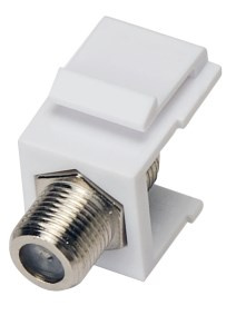 Keystone adapter with F connector