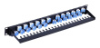 Techly UTP Patch Panel 24 Places RJ45 Cat.6A Inclined Output 1U Black