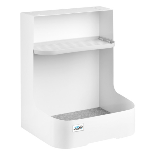 Ergo Office Under-Desk Storage Box / Organizer with Accessories Shelf, Valge, Max. 5kg, ER-442