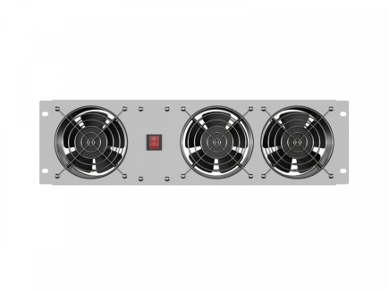 Lanberg Ventilation panel vertical 19 inches for rack cabinet, 3 fans, 230V, grey