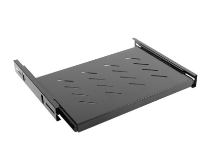 Lanberg Fixed Rack Shelf 1U 19inch. 465x350mm Черный