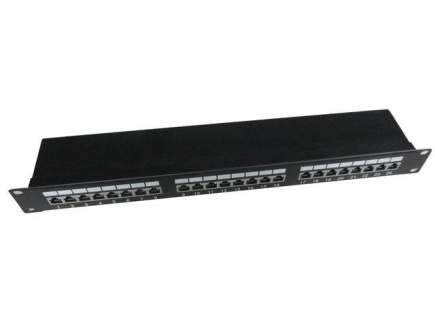 Gembird Patch Panel 24 Ports 1U 19 '' Cat.5e screen with cable management function Must
