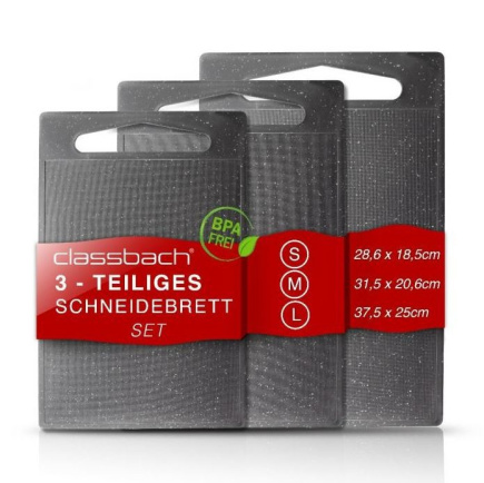 Lõikelaudade komplekt Classbach CSB4012KGR, helehall