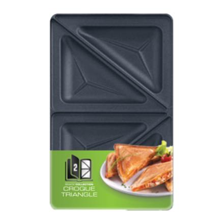 TEFAL | Triangle toasted sandwich set for Snack Collection | XA800212 | Dimensions (W x L) 13 x 22.5 cm | Black XA800212