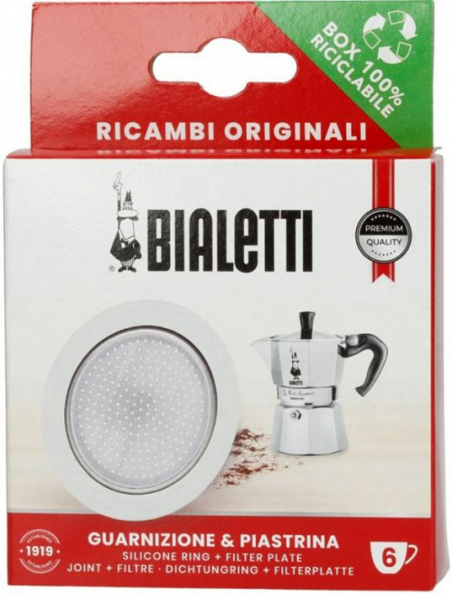 1 silikoontihend + filter Bialetti Moka 6 tassi 0800040