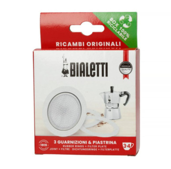 3 tihendit + filter Bialetti Moka Express 3/4 tassi 0800033