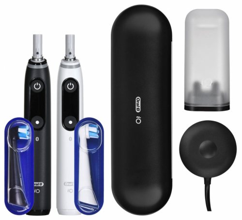 Braun Oral-B iO7 DuoPack Black + White electric toothbrush