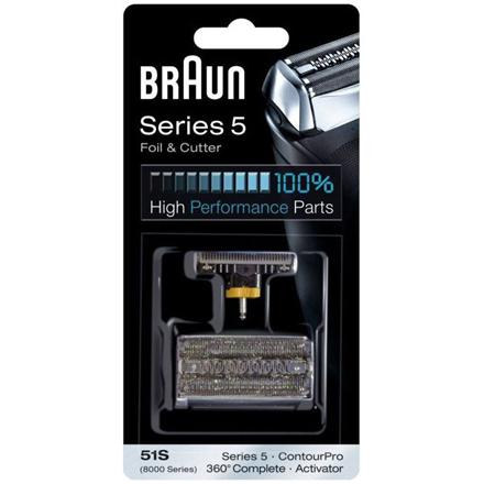 Braun | 51S | Head Replacement Pack | Shaving heads | Black 51S