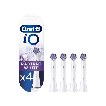 Oral-B | Toothbrush replacement | iO Radiant White | Heads | For adults | Number of brush heads included 4 | Number of teeth brushing modes Does not apply | White WLONONWCRCRLO