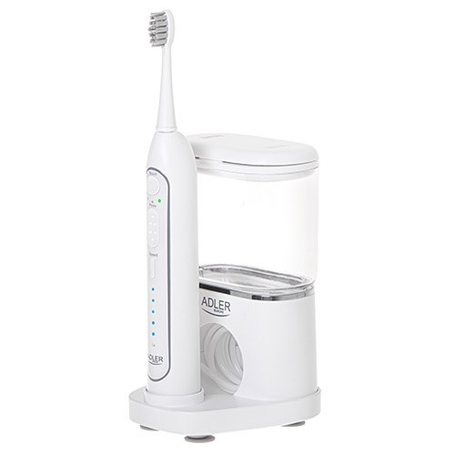 Adler | 2-in-1 Water Flossing Sonic Brush | AD 2180w | Rechargeable | For adults | Number of brush heads included 2 | Number of teeth brushing modes 1 | White WLONONWCRBP85