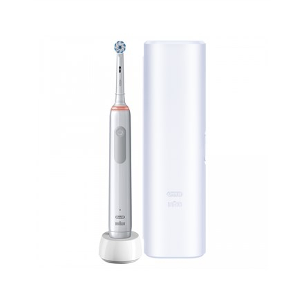 Oral-B | Pro3 3500 Sensitive Clean | Electric Toothbrush | Rechargeable | For adults | ml | Number of heads | White | Number of brush heads included 1 | Number of teeth brushing modes 3