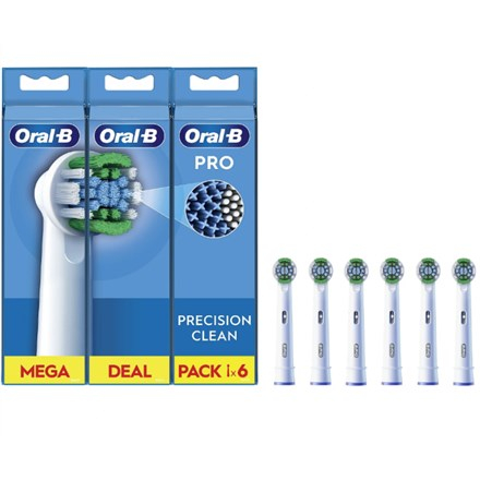 Oral-B | Precision Clean Brush Set | EB20RX-6 | Heads | For adults | Number of brush heads included 6 | White WLONONWCRCHHP