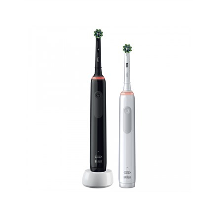 Pro3 3900 Electric Toothbrush Rechargeable For Adults Black and White Number of heads included: 2 Number of brushing modes: 3