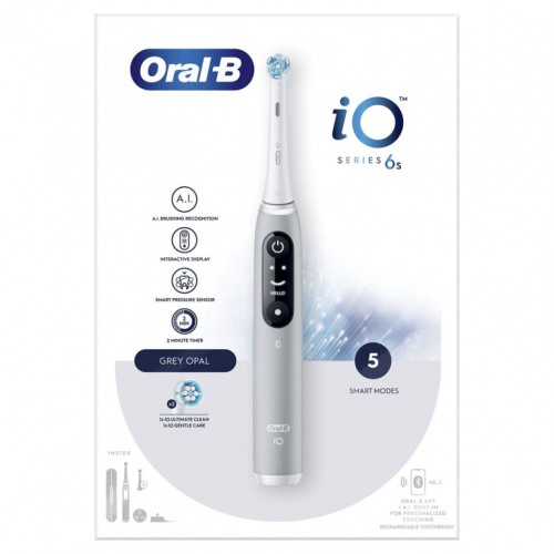 Oral-B iO 6S Adult Vibrating toothbrush Grey, White