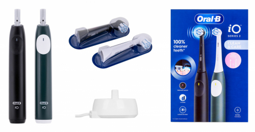 Braun Oral-B iO Series 2 +1 Two electric toothbrushes Black, Green