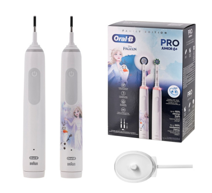 Oral-B Pro 3 3000 White + Oral-B Junior Frozen 6+ Set of rotating toothbrushes