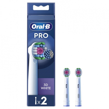Braun Oral-B Pro 3D White, 2 tk, valge - Varuharjad / EB18-2/WHITE