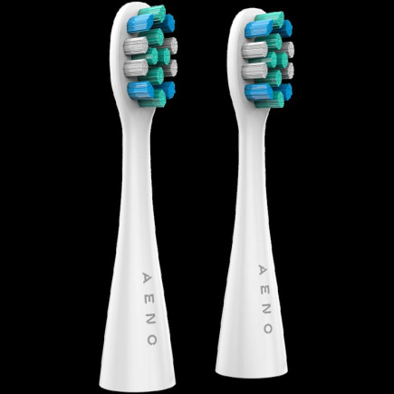 AENO Replacement toothbrush heads, Valge, Dupont bristles, 2pcs in set (for ADB0007/ADB0008)