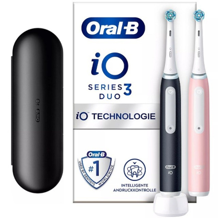Braun Oral-B iO 3 electric toothbrush DUO Черный & PINK set