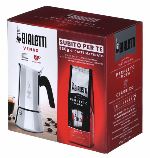 Bialetti New Venus 6tz coffee maker + Perfetto Moka Classic coffee