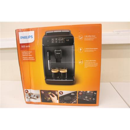 Taastatud. Philips EP0820/00 Coffee maker, Black | Philips | Coffee Maker | EP0820/00 | Pump pressure 15 bar | Built-in milk frother | Fully Automatic | 1500 W | Black | DAMAGED PACKAGING