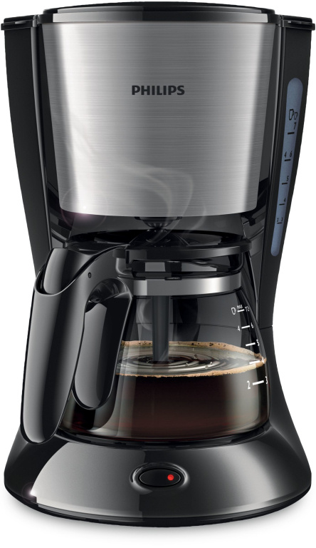 Philips Daily Collection Coffee maker HD7435/20 With glass jug Black & metal