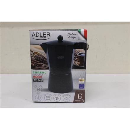 Renew. Adler AD 4421 Espresso coffee maker, 320ml, Black | Adler | Espresso Coffee Maker | AD 4421 | Black | DAMAGED PACKAGING