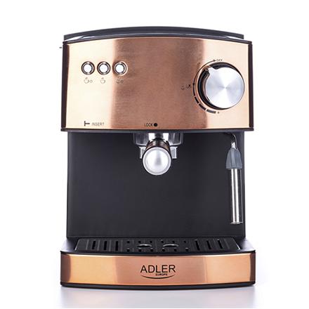 Adler | Espresso coffee machine | AD 4404cr | Pump pressure 15 bar | Built-in milk frother | Semi-automatic | 850 W | Cooper/ black