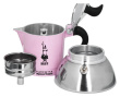 Bialetti 6585 Moka pot 0.09 L Black, Pink, Silver