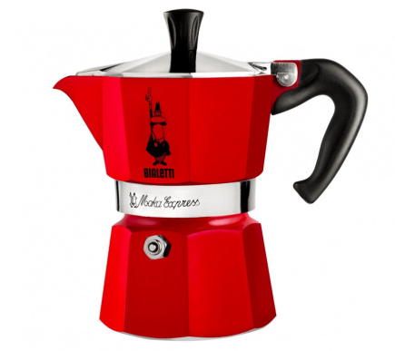 Red Bialetti Moka Espress Coffee Maker